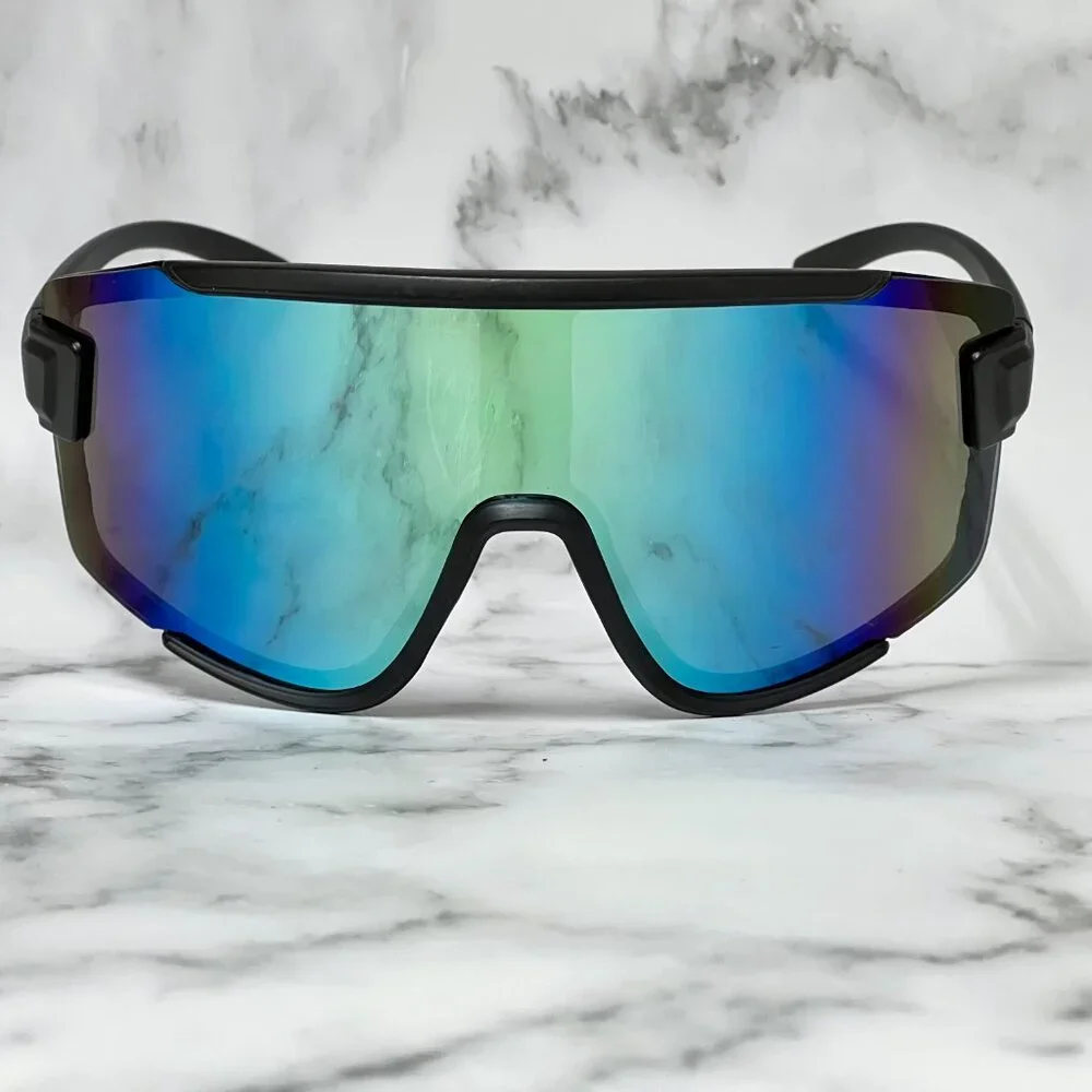 Sport Men Sunglasses Oversized Wrap Around Shield Protective UV400 Lentes Gafas‎